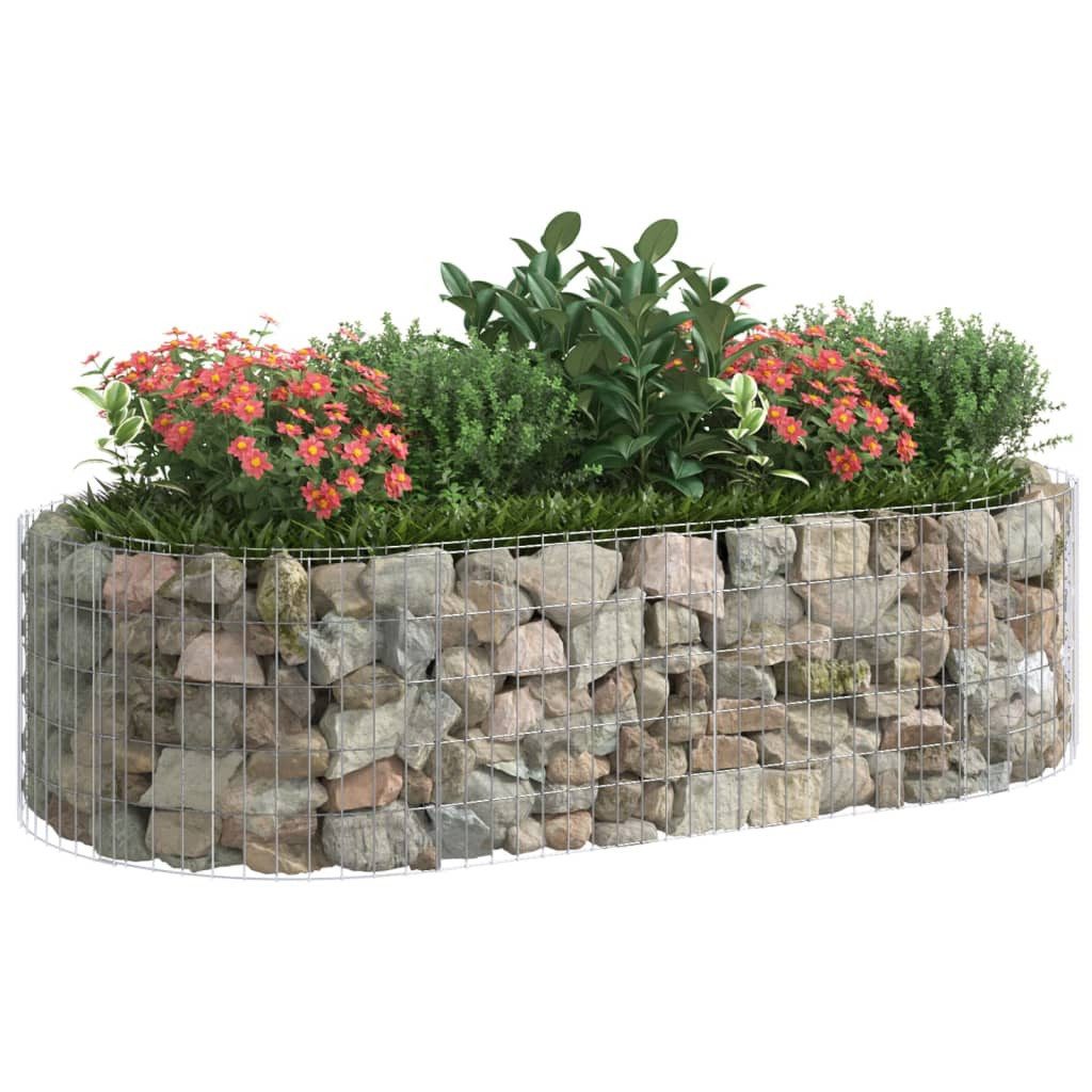 vidaXL Hochbeet Gabionen-Hochbeet Verzinktes Eisen 200x100x50 cm