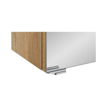 Lomadox Spiegelschrank AMARILLO-147-OAK 80cm, 3 Türen, 3D-Funktion, in Wotan Eiche, B/H/T 80/70/17,6 cm