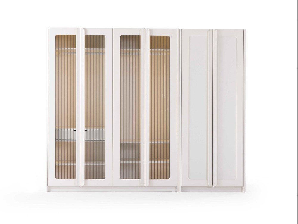 JVmoebel Kleiderschrank Design Kleiderschrank Beige Modern Schrank Schlafzimmer 6-türig (1-St., 1-tlg)