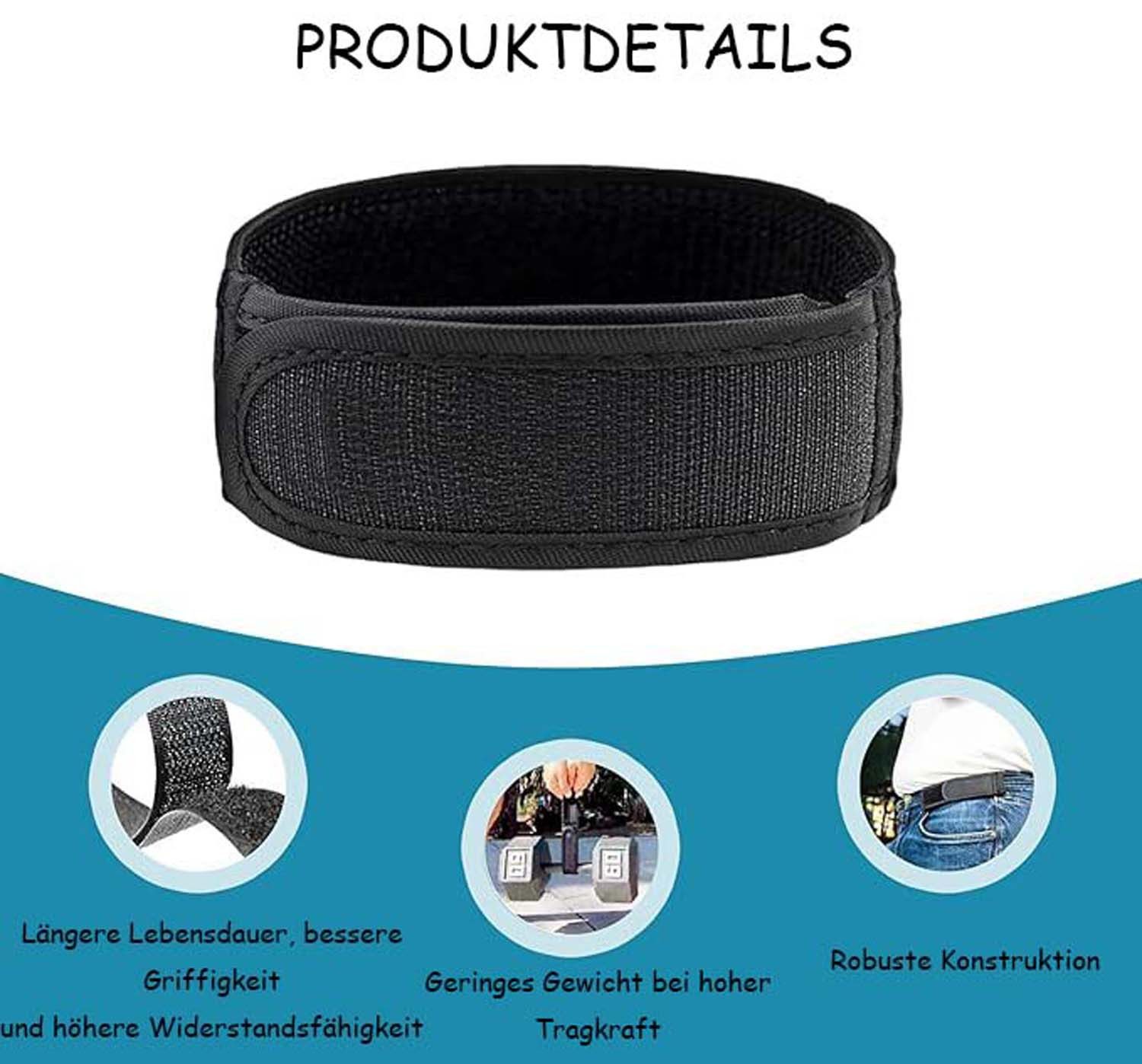 Oemmn Stretchgürtel 2 Stück Gürtel Ohne Schnalle, Verstellbarer Unisex Elastischer Gürtel – Bild 3 von 5