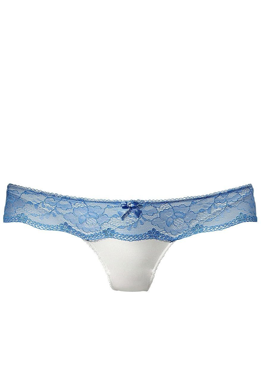 LASCANA String mit breitem Bund aus blumiger Spitze, Dessous