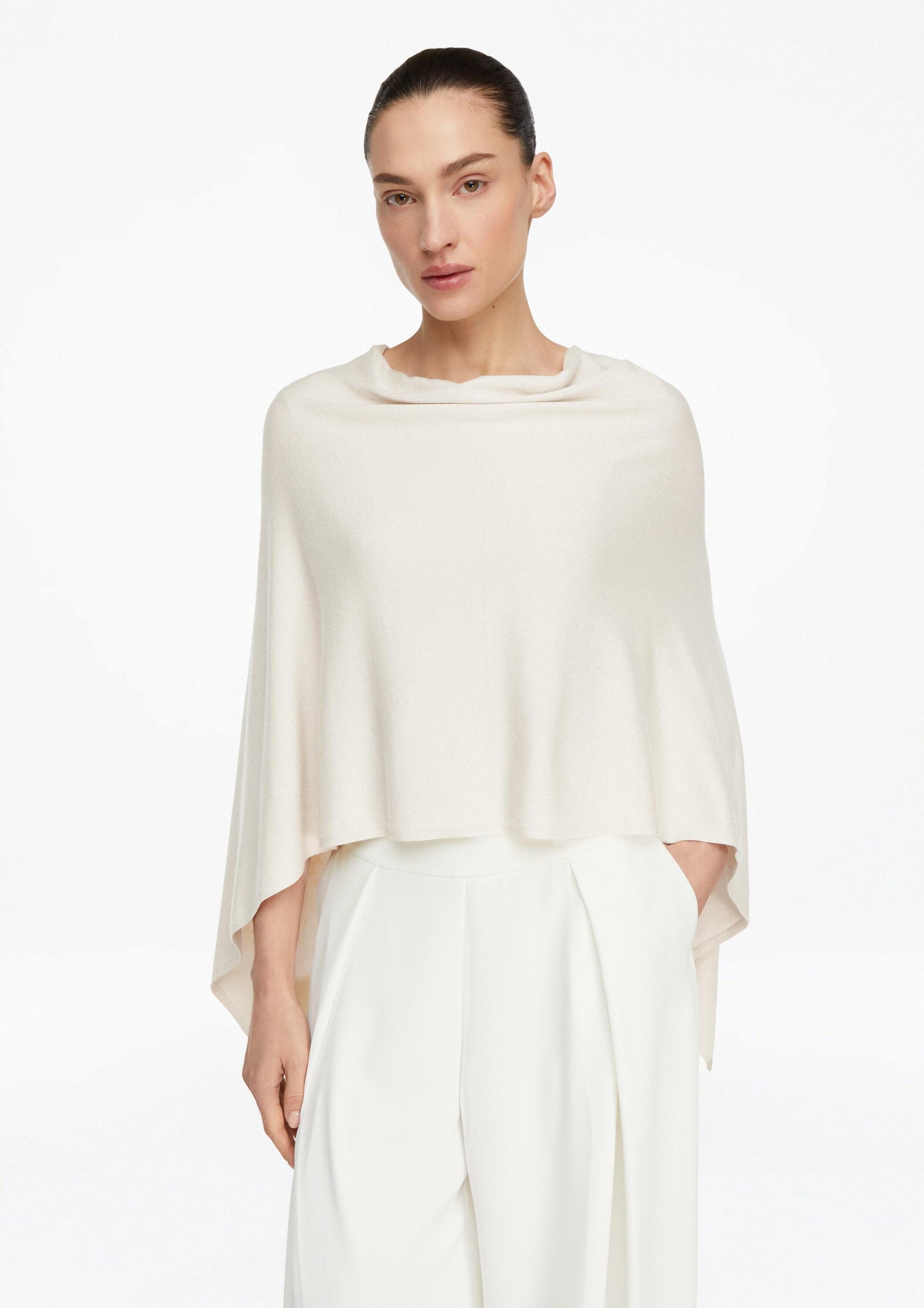 comma Poncho Indoor-Poncho Strick-Poncho mit Glitzergarn günstig online kaufen