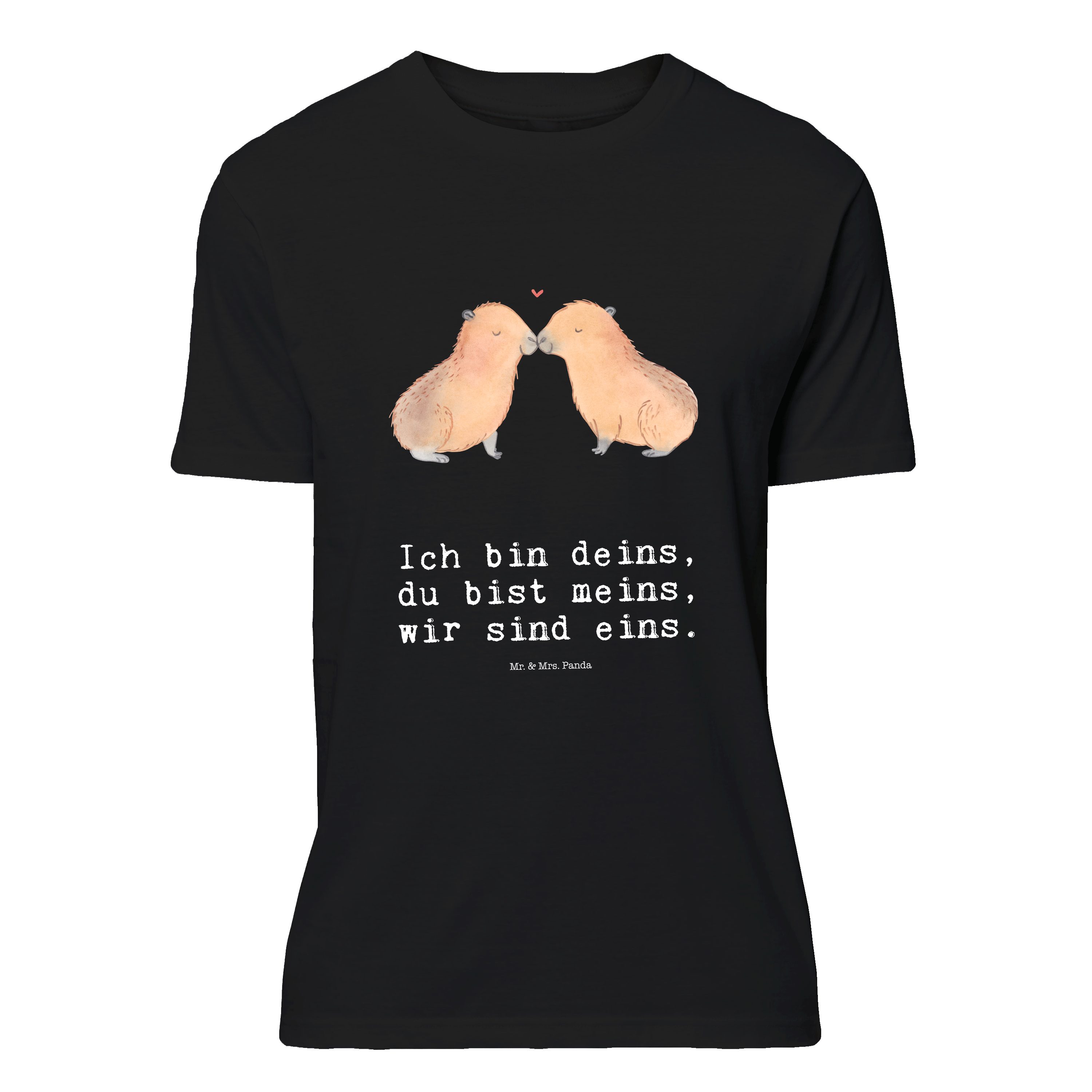 T-Shirt Capybara Liebe, Größe L T-Shirt, Schwarz, Liebe, Liebesspruch, T-Shir