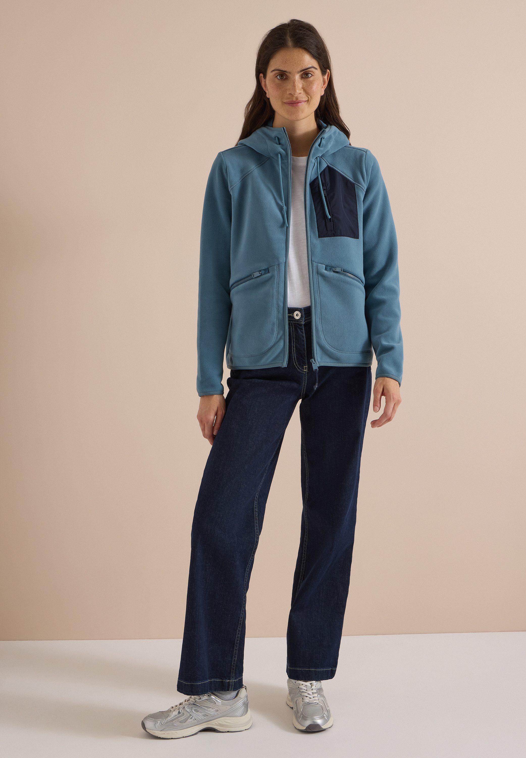 CECIL Fleecejacke in Unifarbe