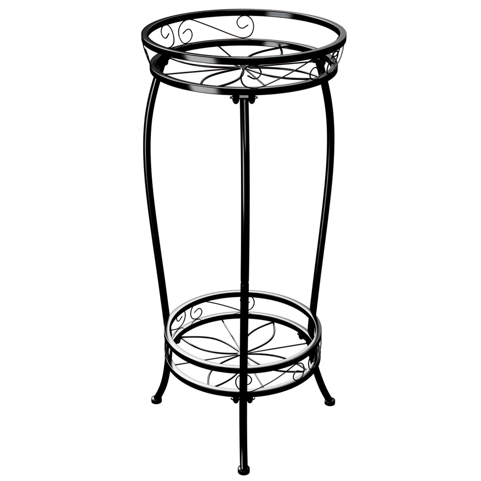 Bamworld Blumenständer Zweistöckiger Pflanzenständer, Metallregal, 69cm hoch, 45kg Tragkraft (1 St), Rostfrei & stabiles Blumentopf-Gestell, Innen/außen nutzbar