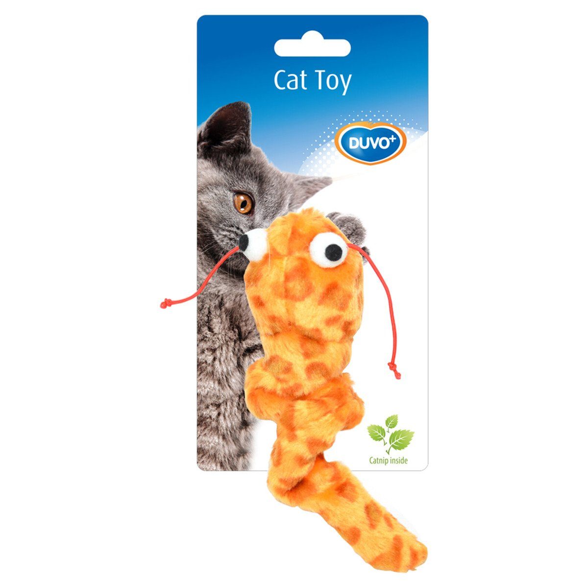 DUVO+ Tierkuscheltier Katzenspielzeug Plüschtier mit Katzenminze orange