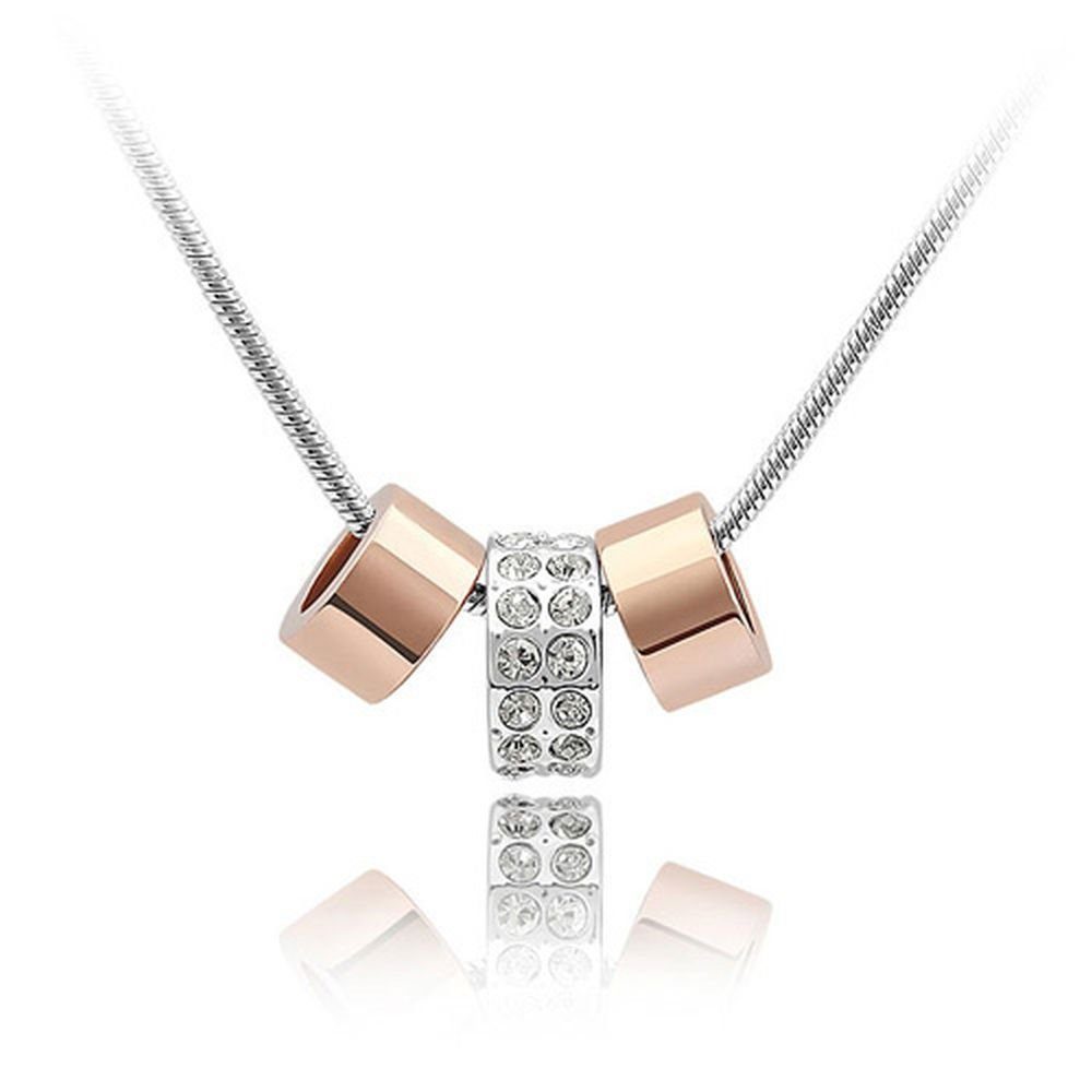 III aus Kette BUNGSA Silber Damen Halskette Ketten-Set (1-tlg), Loops Messing Necklace