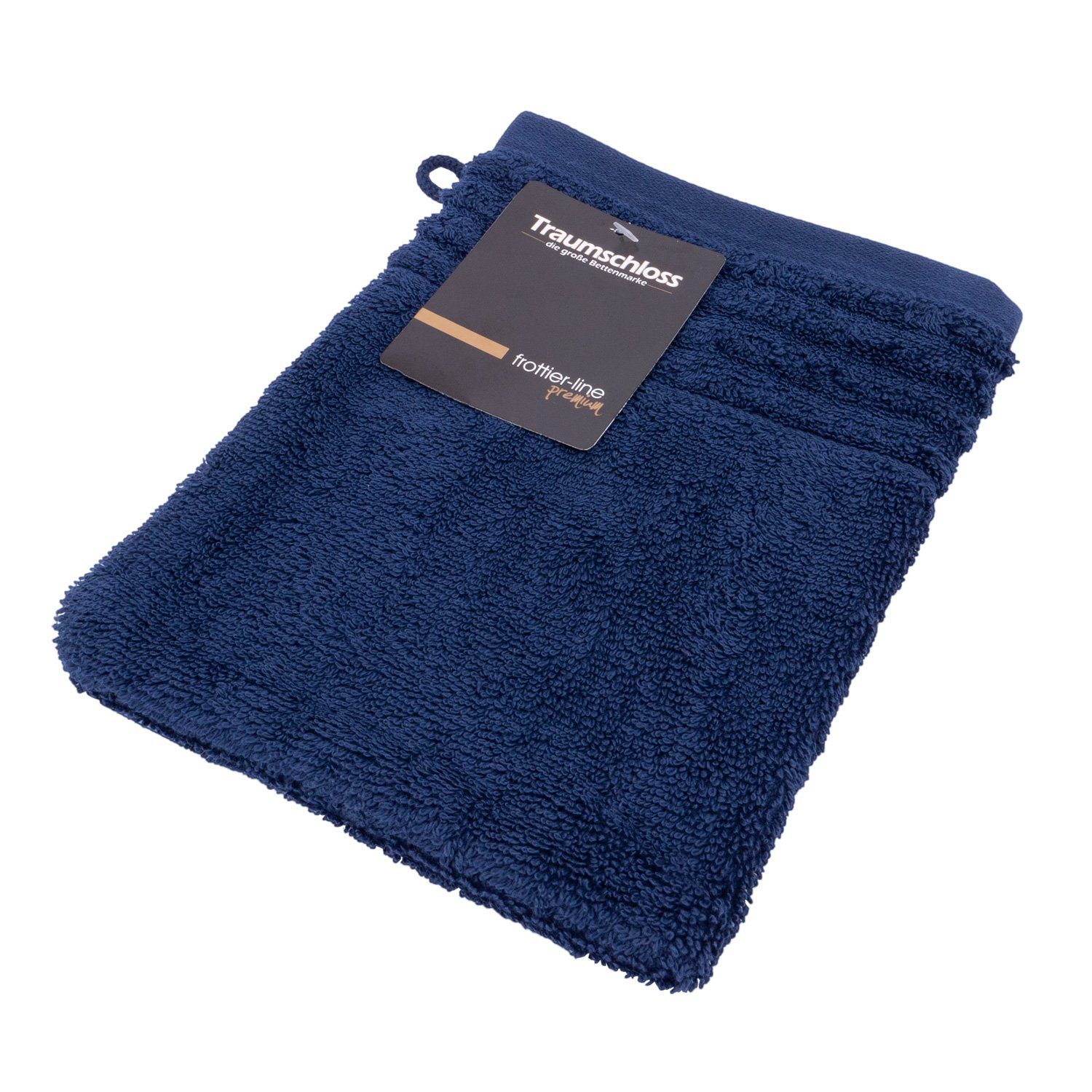 Traumschloss Waschlappen Premium-Line (1-tlg), 100% amerikanische Supima Baumwolle mit 600g/m² dunkelblau