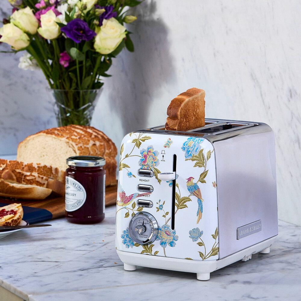 VQ Toaster Laura Ashley 2 Scheiben-Toaster, 7 Stufen – Elveden White Design VQ, 925.00 W