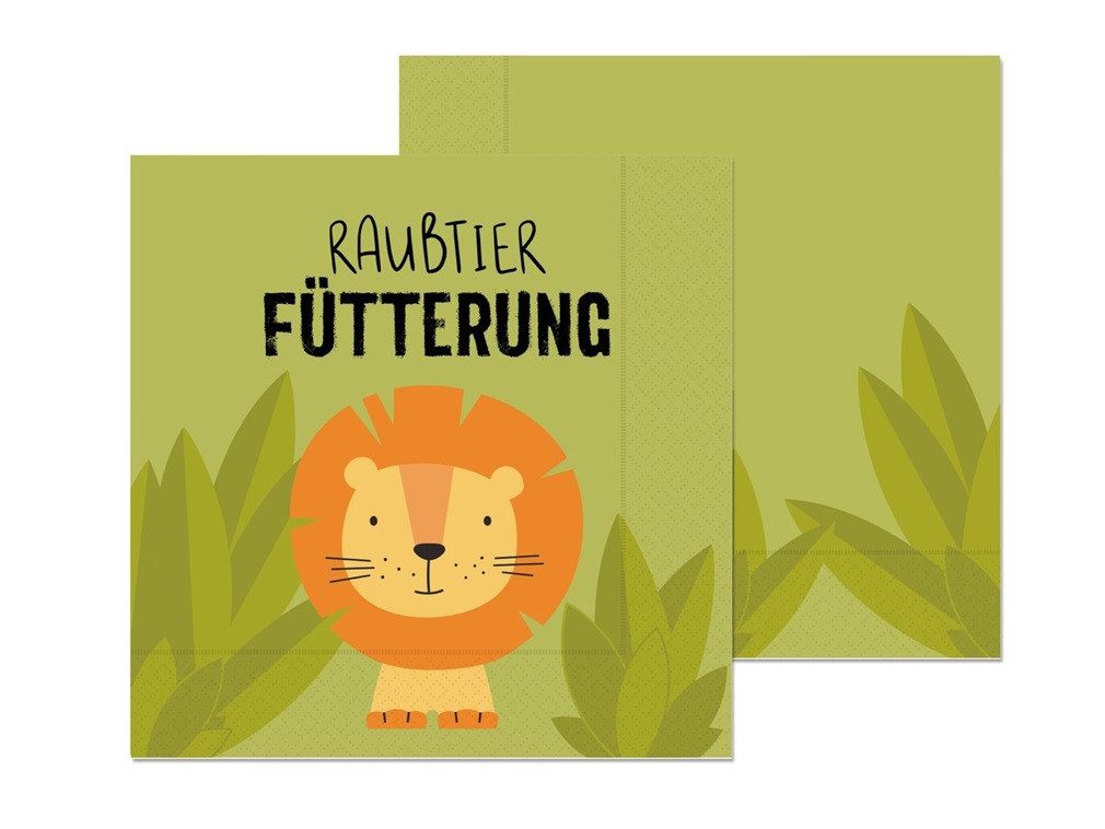 La Vida Papierserviette 20er Set Kinder Servietten Motiv "Löwe" 33x33cm 1303301