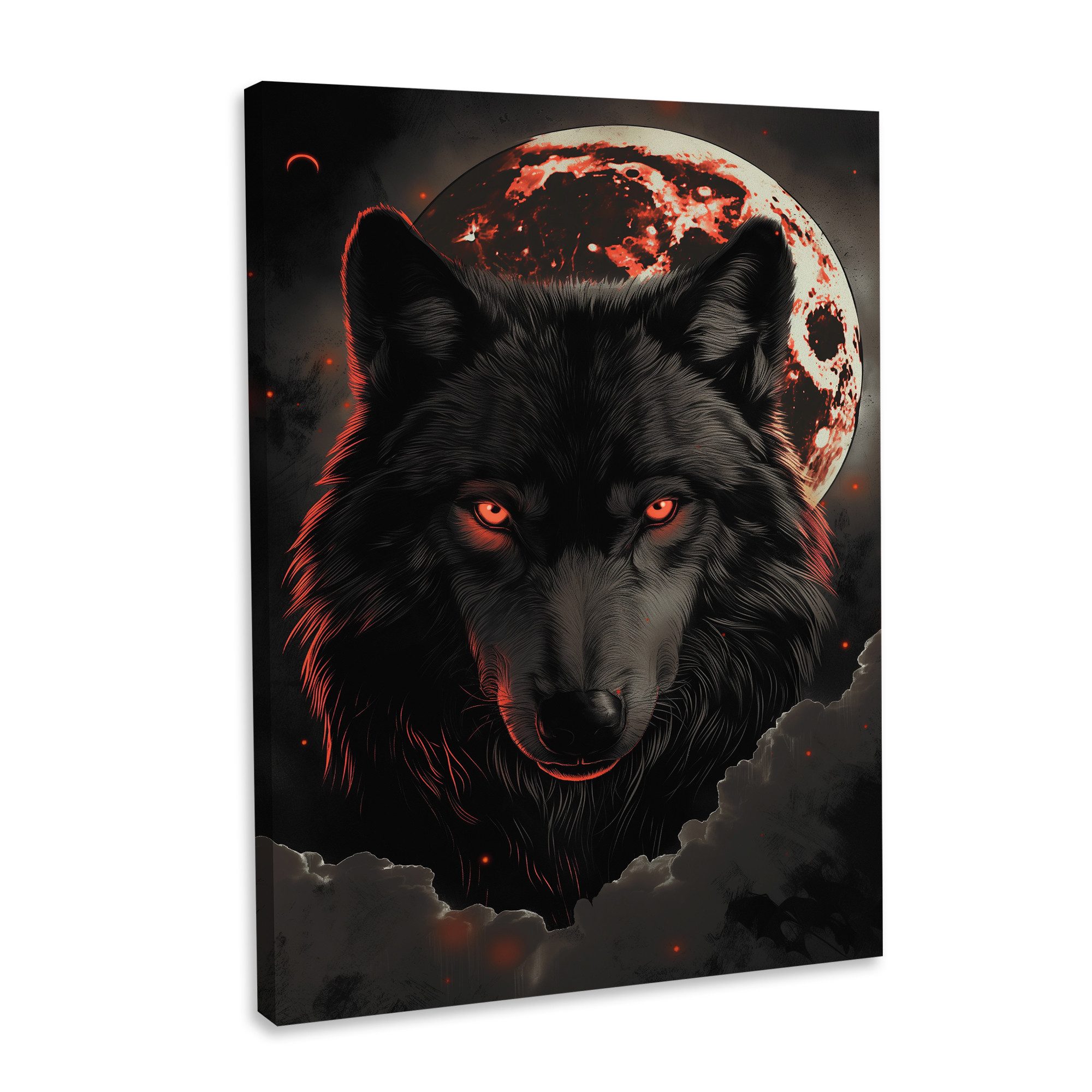 Hustling Sharks Leinwandbild Tier-Bild als XXL Leinwandbild "Der Wolf#1" - Tierbild, in 5 unterschiedichen Größen verfügbar