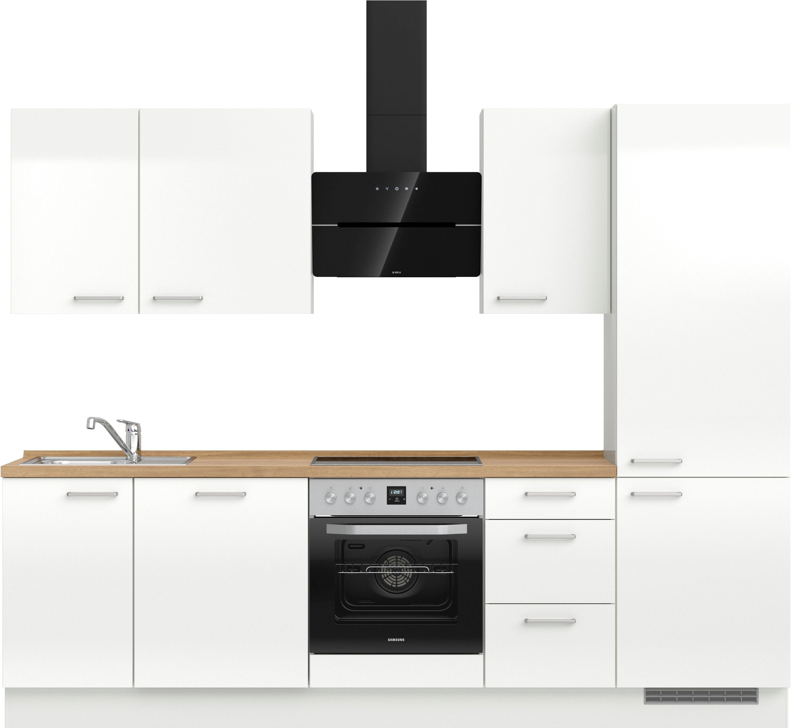 nobilia® Küchenzeile "Flash II", NEU: individuell anpassbar mit gratis Profi-Beratung, vormontiert, Breite 270 cm, Ausrichtung wählbar, wahlw. mit E-Geräten