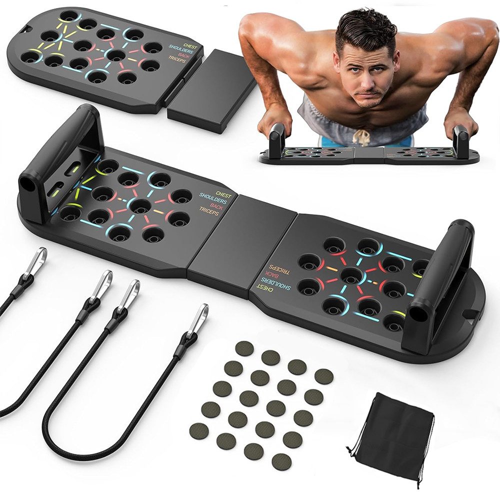 AFKSMILE Liegestützgriffe Liegestützbrett, Push Up Board, Faltbare Liegestützgriffe für Zuhause (5-St), Fitnessgeräte für Krafttraining Zuhause,Übungshilfe Push Up Bar Griffe