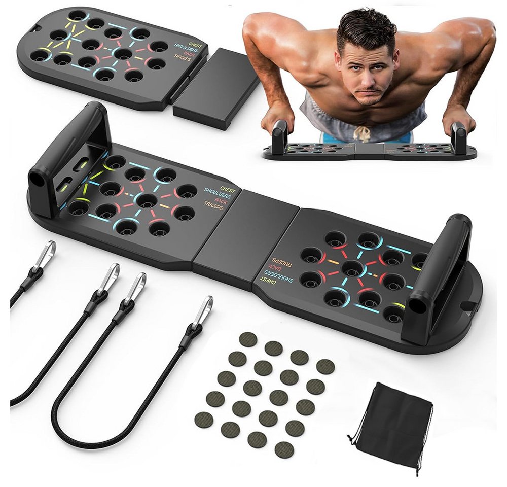 AFKSMILE Liegestützgriffe Liegestützbrett, Push Up Board, Faltbare Liegestützgriffe für Zuhause (5-St), Fitnessgeräte für Krafttraining Zuhause,Übungshilfe Push Up Bar Griffe