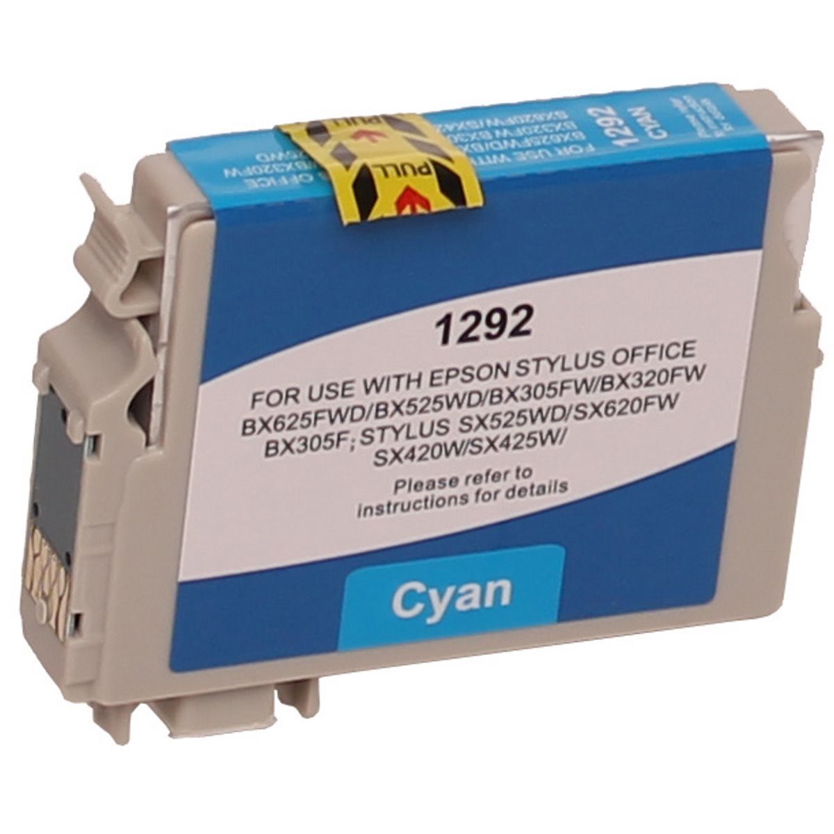 ABC Tintenpatrone (Kompatible Druckerpatrone für Epson T1292 Cyan Stylus B42WD BX305F)
