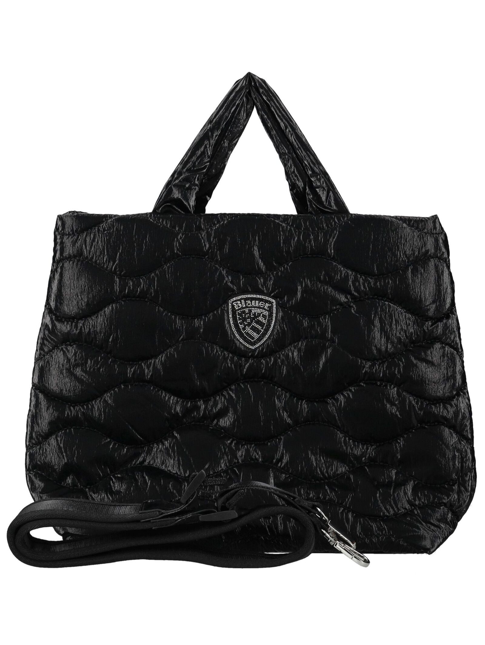 Blauer Shopper Taschen Textil .