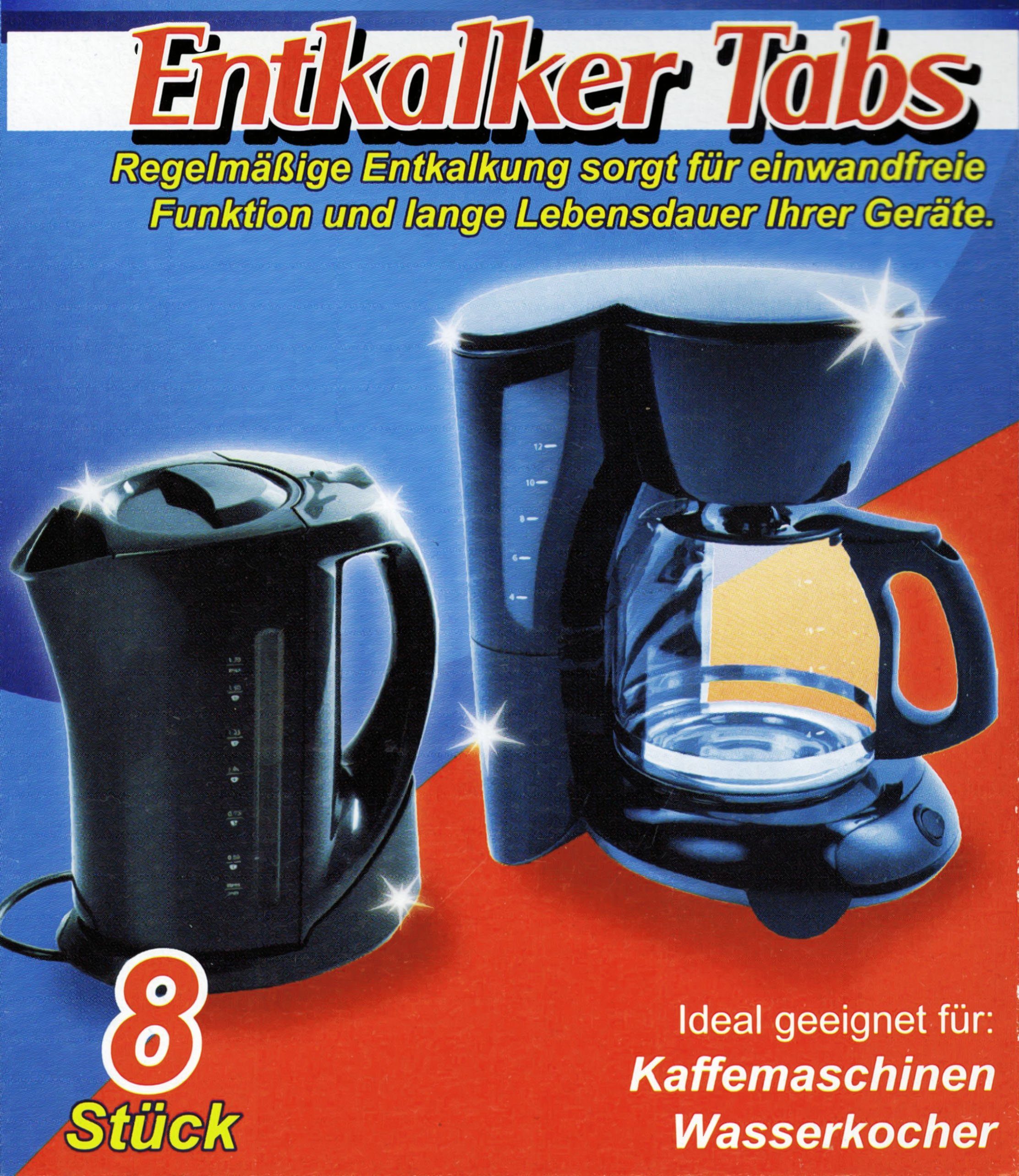 Reinex 8X ENTKALKER Tabs 16g Entkalkertabletten Entkalkungstabletten 40  Entkalkungstabletten (8-St. Kaffeemaschine Reiniger)