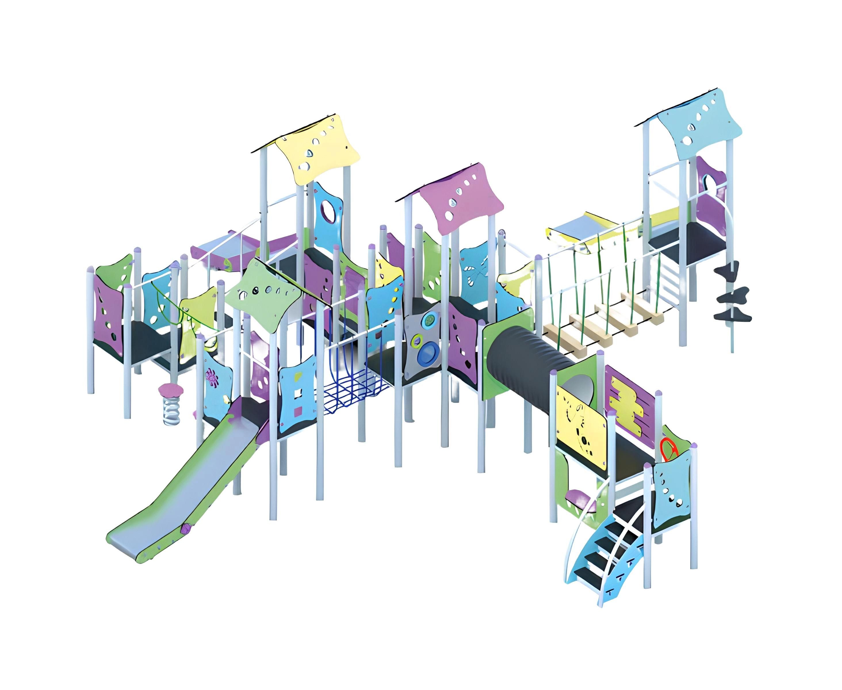 JVmoebel Spielturm Spielplatz Rutschbahn Spielgelände Klettergerüst für Kinder, Made in Europa