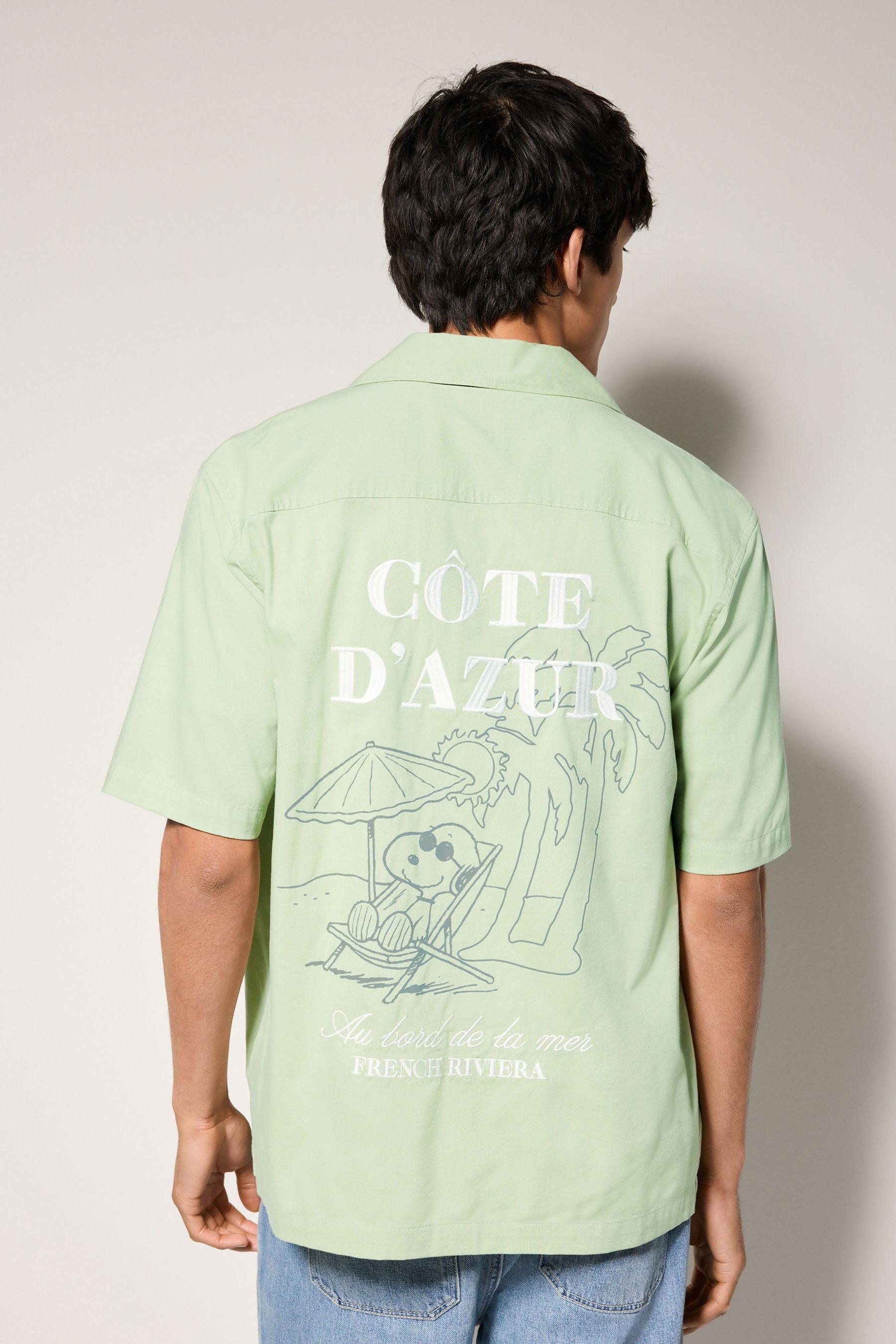 Next Kurzarmhemd Kurzärmeliges Hemd mit Snoopy-Print günstig online kaufen