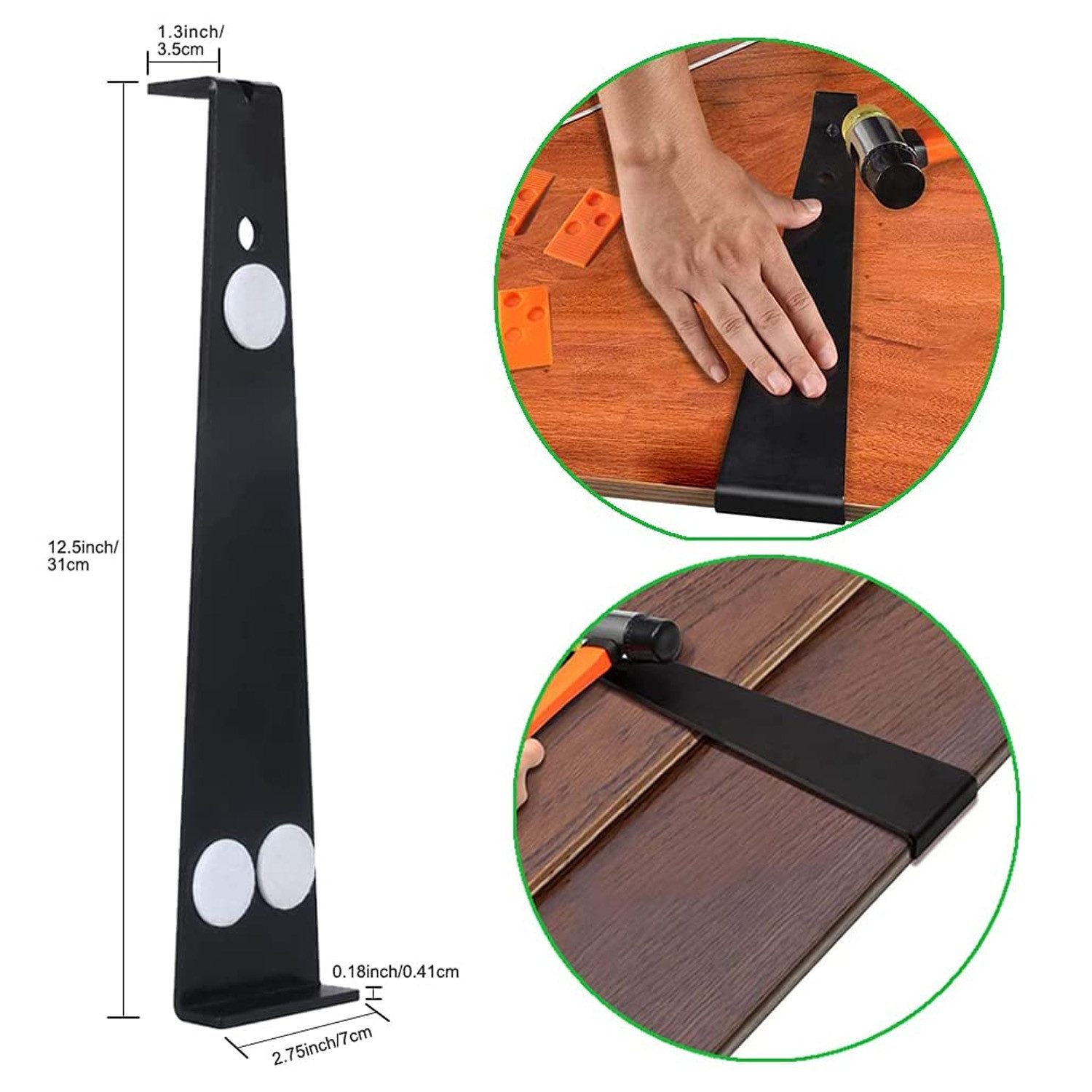 TUWENA Verlegeset Bodenbelag-Set, Laminat Holz Bodenbelag, Montageset, Universalwerkzeug für Laminate