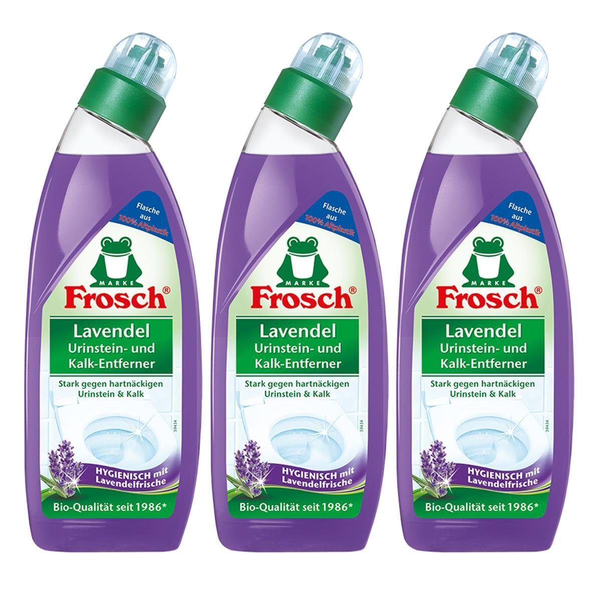 FROSCH 3x Frosch Lavendel WC-Reiniger und ml Kalk-Entferner 750 m - Urinstein- Hygienisch