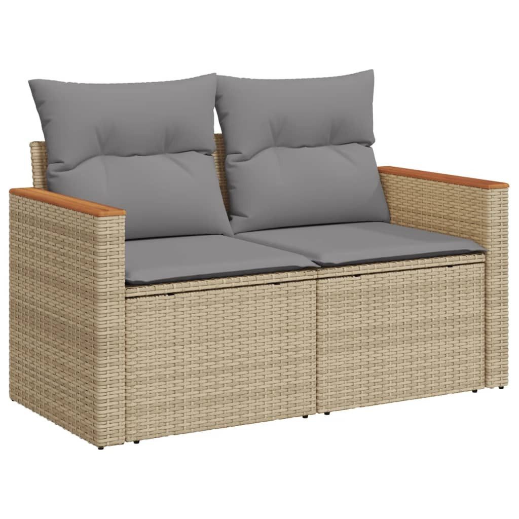 vidaXL Gartenlounge-Set 9-tlg. Garten-Sofagarnitur mit Kissen günstig online kaufen