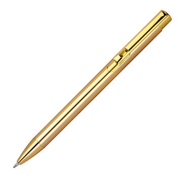 Livepac Office Kugelschreiber 10 Druckkugelschreiber aus Metall / Farbe: Metallic gold