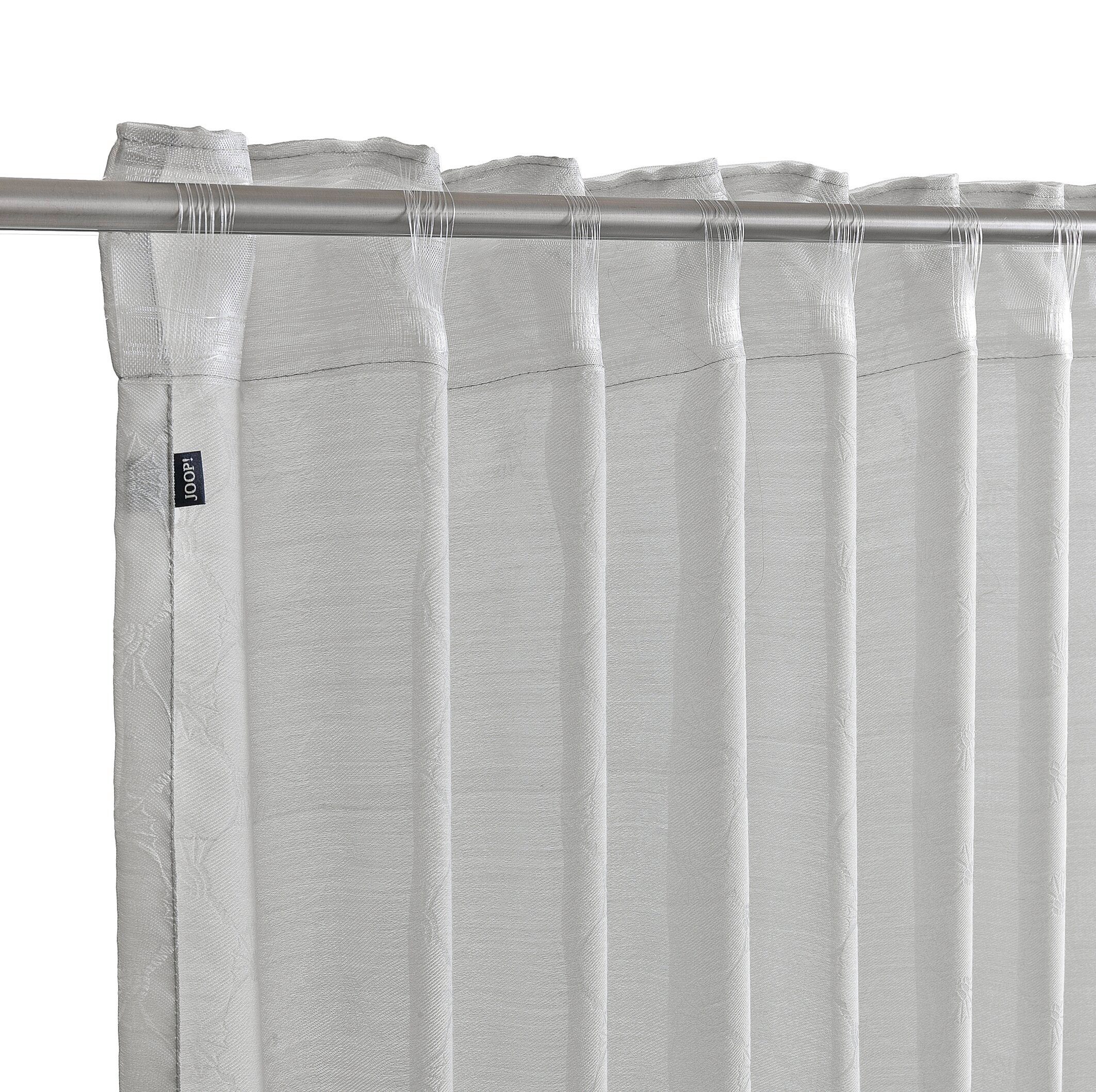 St), Joop!, transparent, GLARE Gardine - JOOP! Fertiggardine, Grau (1 Textil LIVING