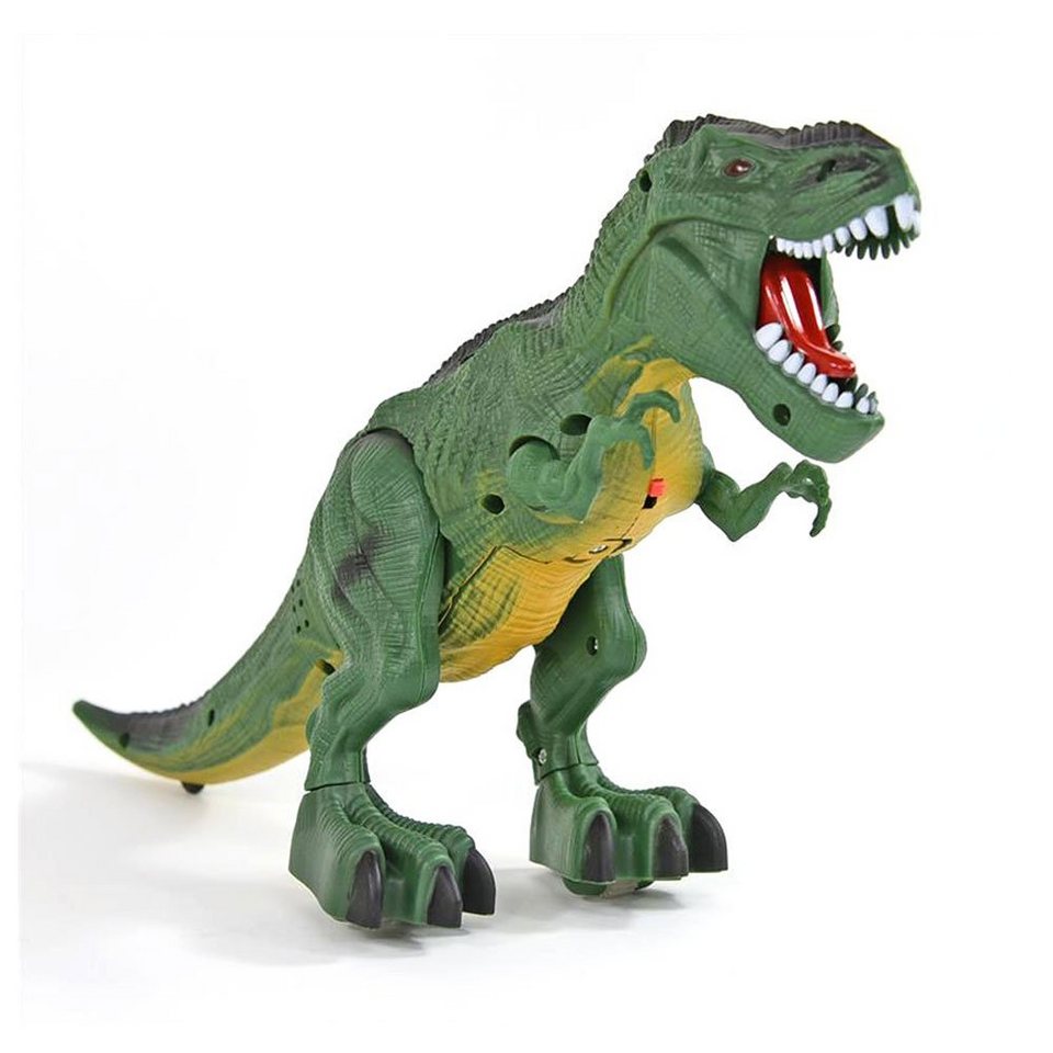 Kögler Actionfigur laufender Dinosaurier T-Rex mit Licht & Sound 27 x 9 x  14 cm Grün