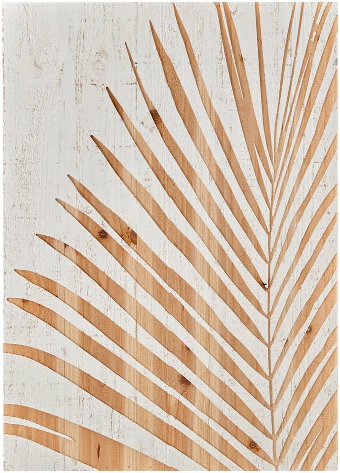 Art for the home Holzbild Palme, Pflanzen, 40x50cm