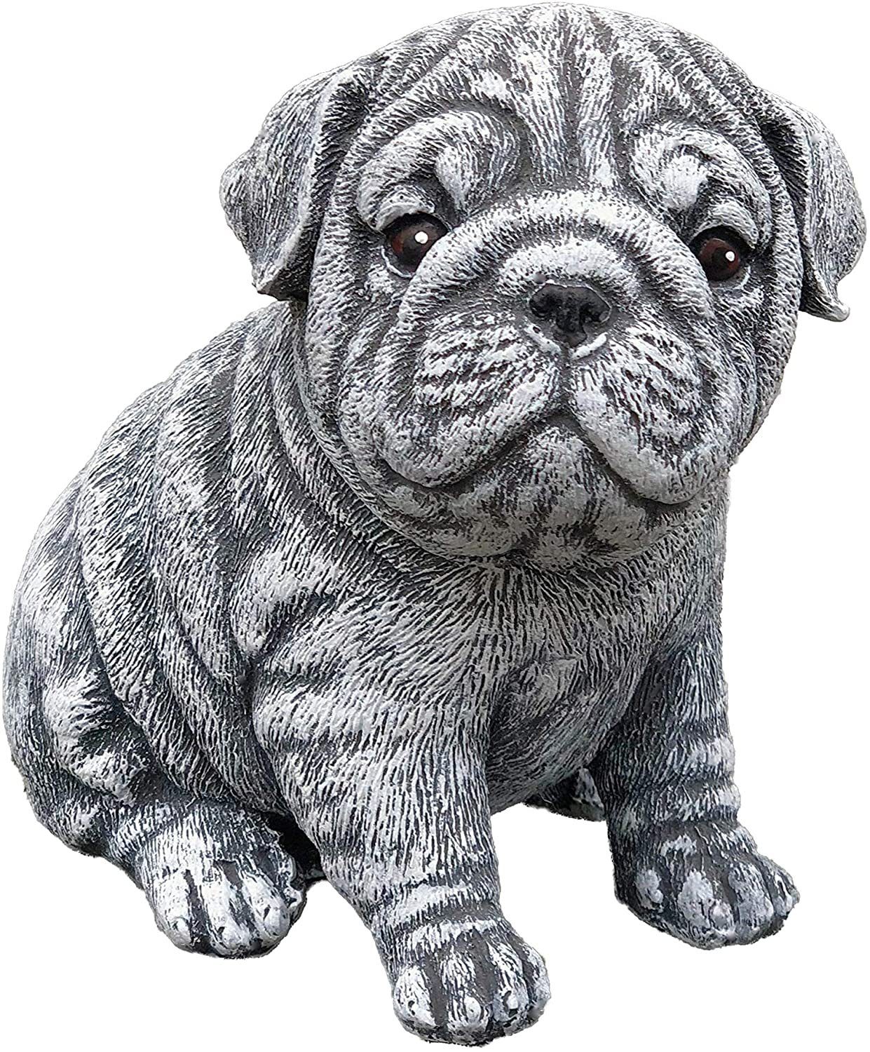 Stone and Style Gartenfigur Steinfigur Bulldogge Welpe