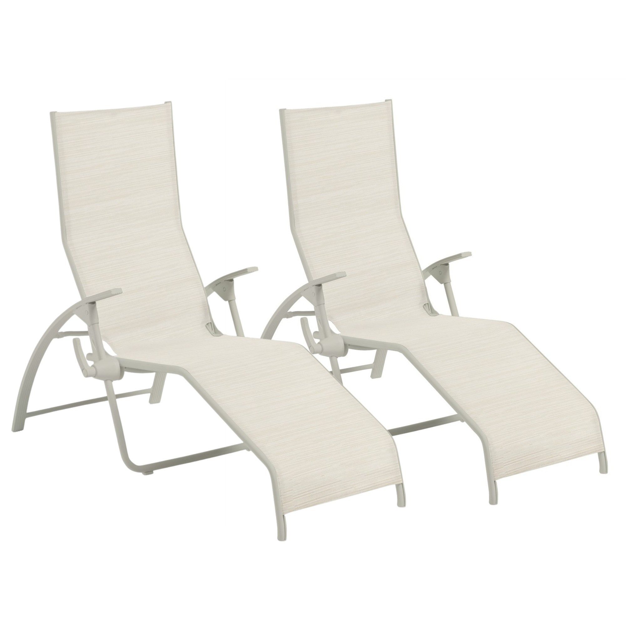 KETTLER Wellnessliege Kettler Tampa Set 2x Bäderliege Weiß Saunaliege Gesundheitsliege