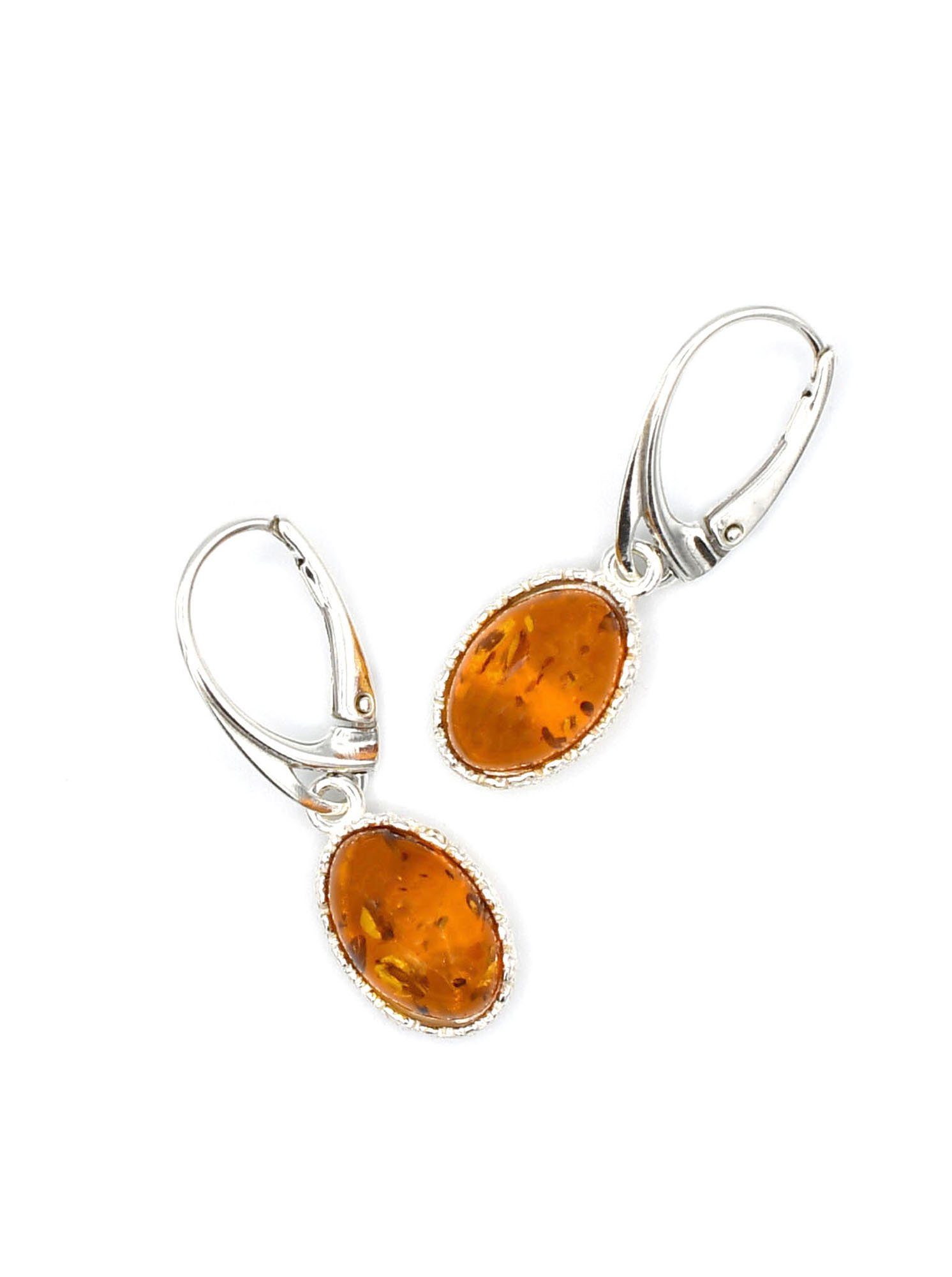 MyBer® Ohrring-Set Ohrringe Bernsteinohrringe Bernstein Ohrstecker 4,3cmx1cm (2-tlg), Schmuck Damen Silber 925er PMBER108 E1301C