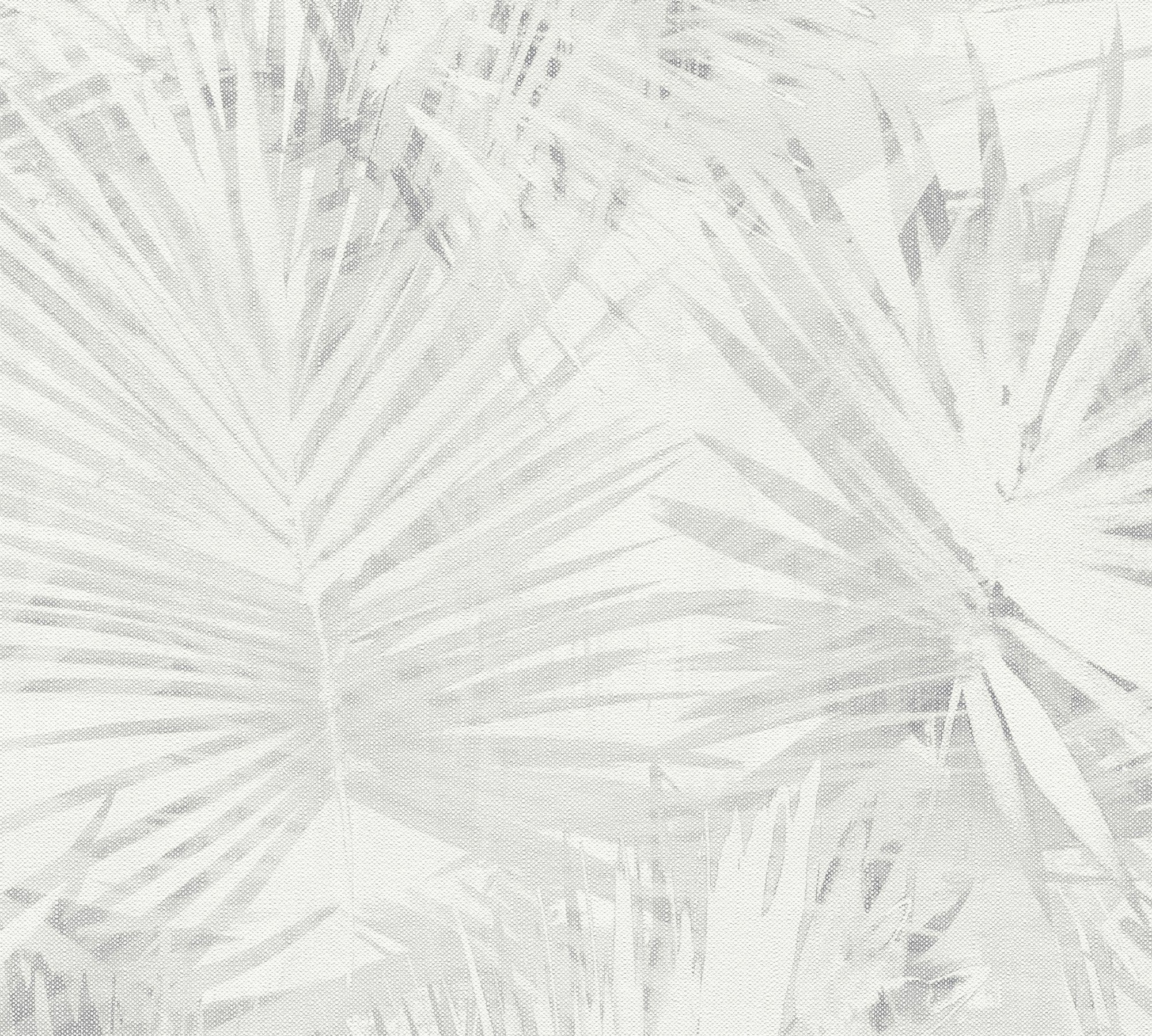 A.S. Création Vliestapete Attractive 2 Palmentapete, strukturiert, matt, tropisch, (1 St), Dschungeltapete Palmentapete strukturiert Grün Creme