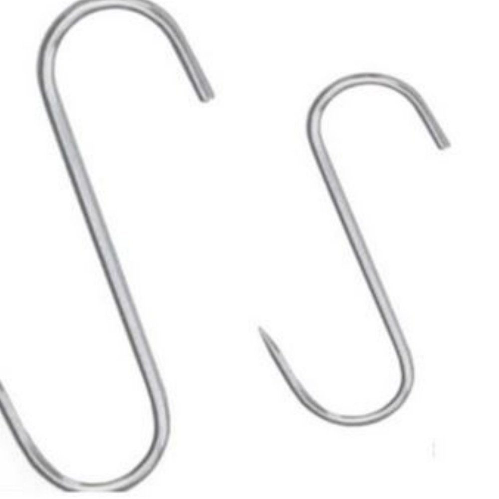 TronicXL S-Haken 10x S-Haken EDELSTAHL 160mm x 6mm Fleischhaken Fleischerhaken Metzger, (10-St)