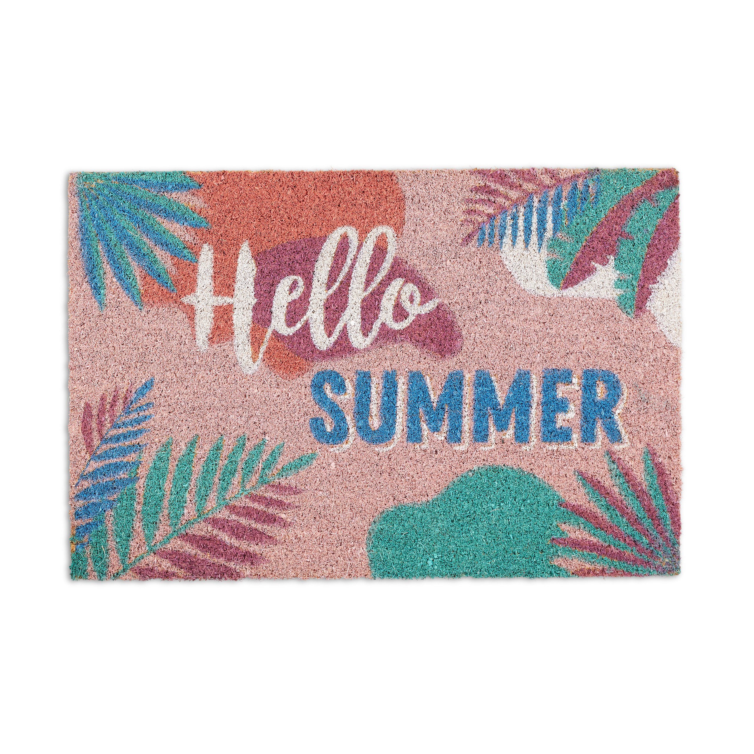 relaxdays Fußmatte Kokos Hello Summ, Höhe: günstig online kaufen