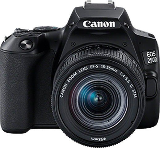 Canon EOS 250D Spiegelreflexkamera (EF-S 18-55mm f/4-5.6 IS STM, 24,1 MP, 3x opt. Zoom, Bluetooth, WLAN)