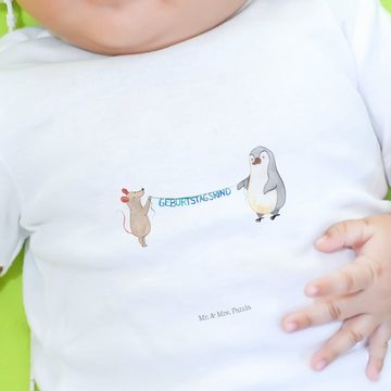 Mr. & Mrs. Panda Strampler Maus Pinguin Geburtstag - Weiß - Geschenk, Baby, Party, Jungen, uni, (1-tlg)