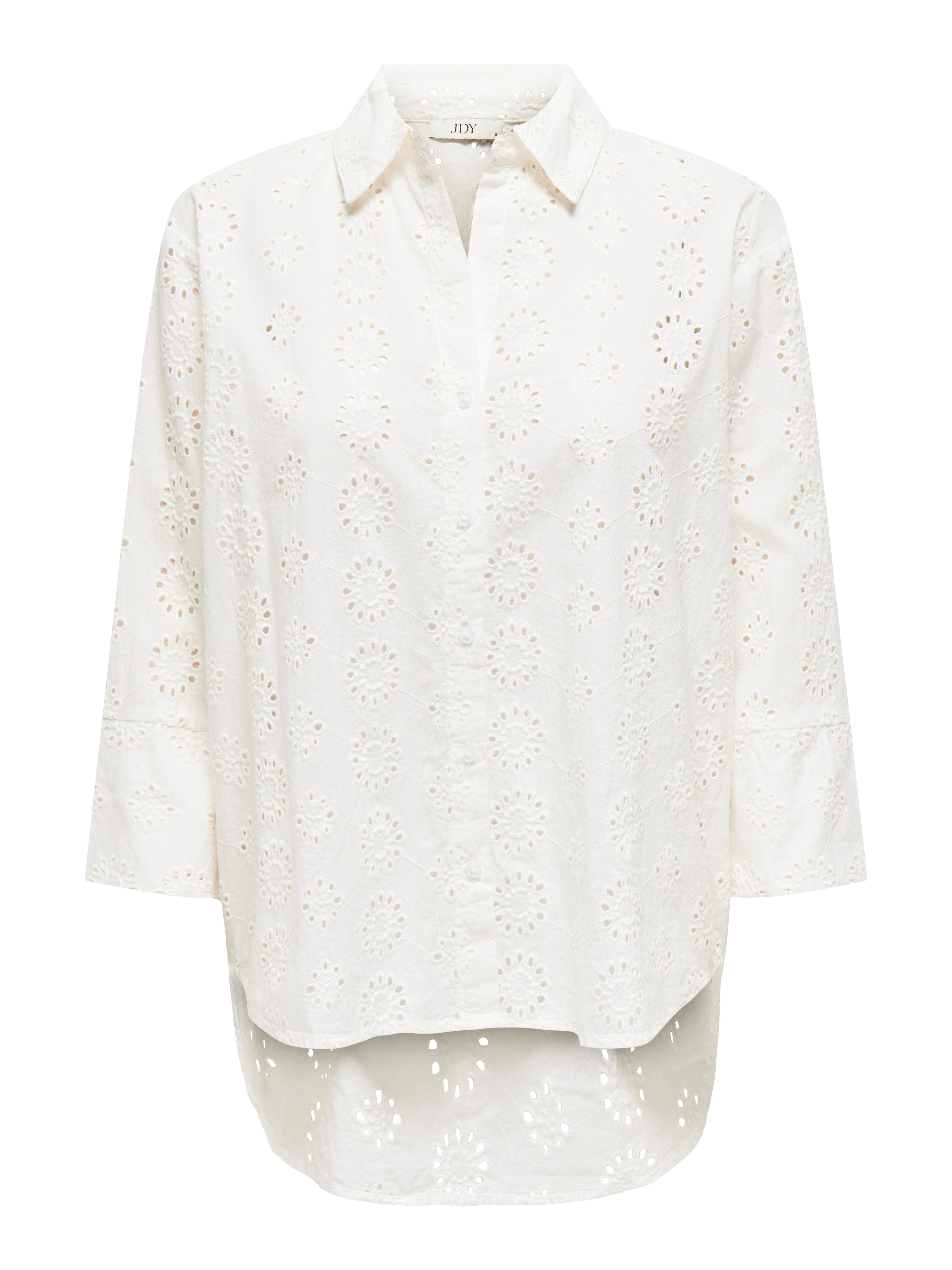 JDY Hemdbluse JDYTALLIE 3/4 LONG SHIRT WVN NOOS mit Lochstickerei-Detail – Bild 5 von 5