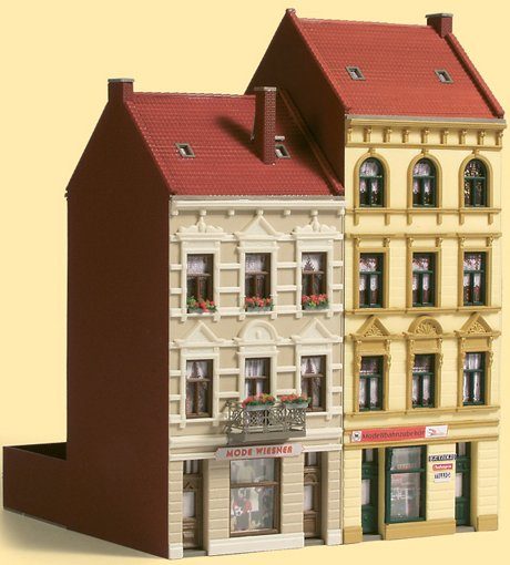 Image of Auhagen Modelleisenbahn-Gebäude »Stadthäuser Schmidtstraße 17/19«, Spur H0, (Set, 2-tlg), Made in Germany