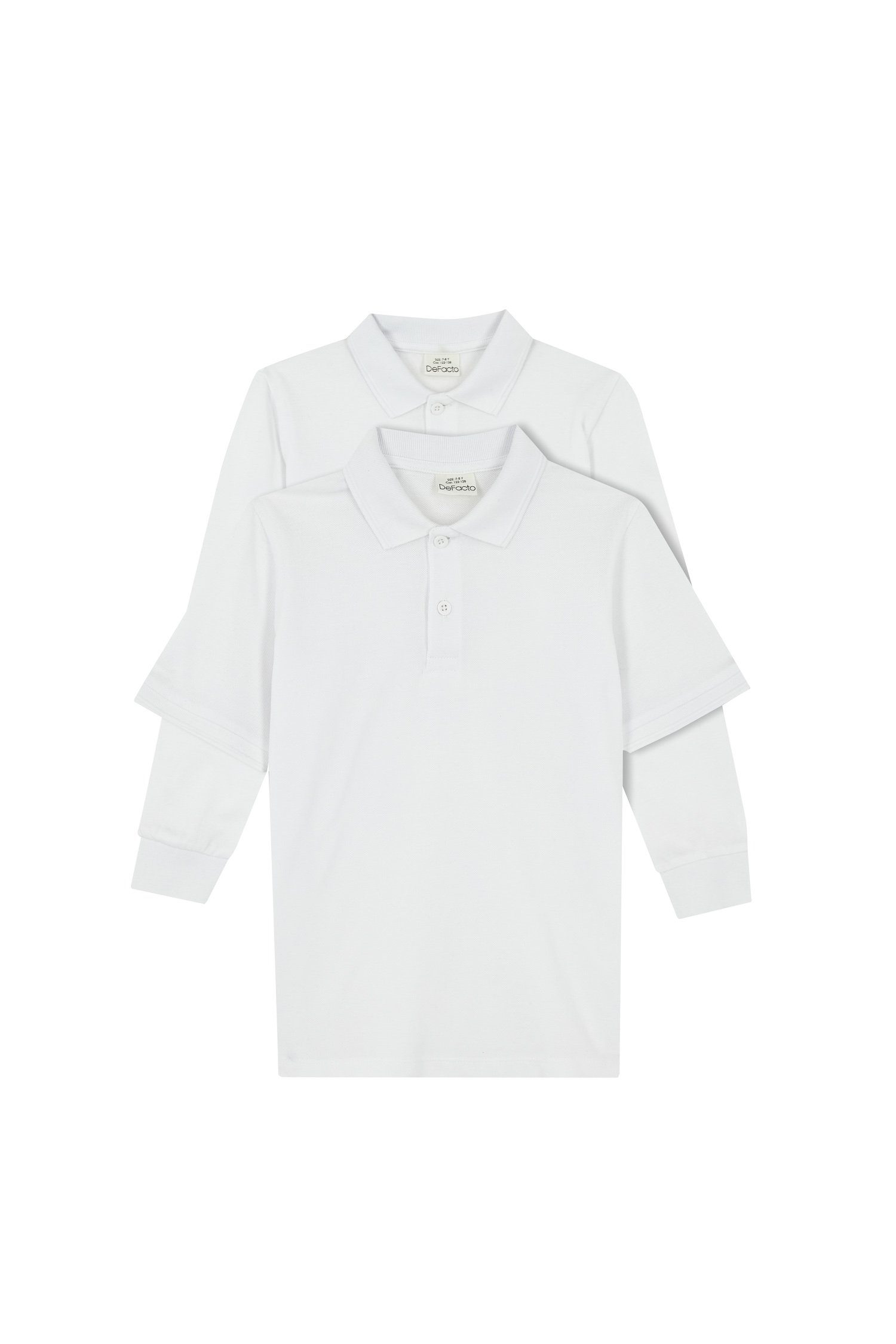 DeFacto Poloshirt Jungen Polo T-Shirt REGULAR FIT (2-tlg) (Packung, 2-tlg)