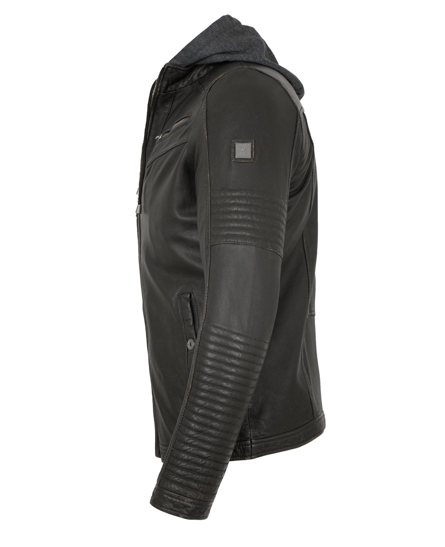 Redpoint Lederjacke Donald Redpoint - Herren Lederjacke Bikerjacke Kapuze L günstig online kaufen