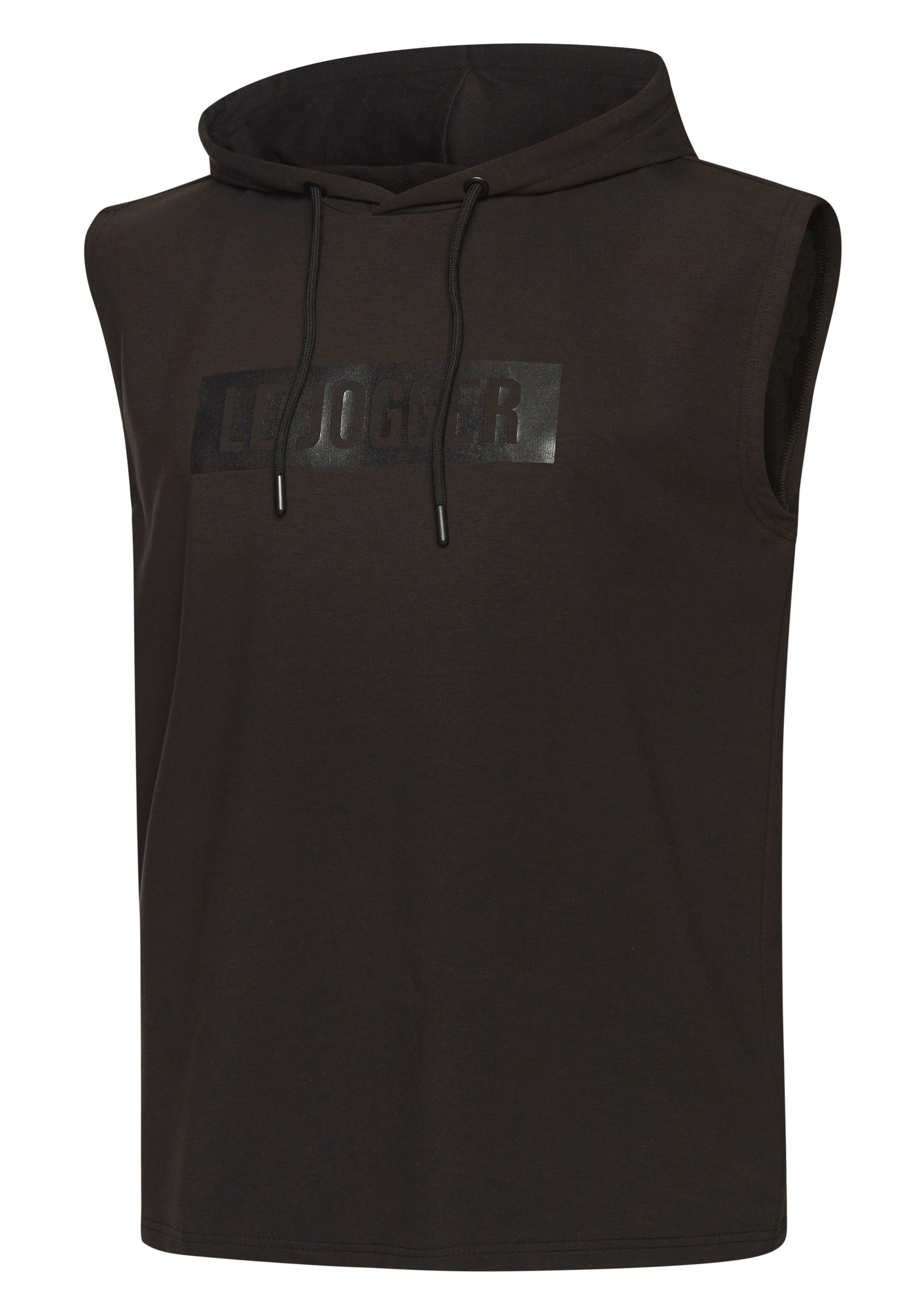 le jogger® Kapuzenpullover mit Druck und Kordelzug