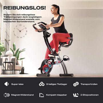 Sportstech Heimtrainer X150, Mit Komfortsitz & Handpulssensoren, Heimtrainer für Zuhause klappbar