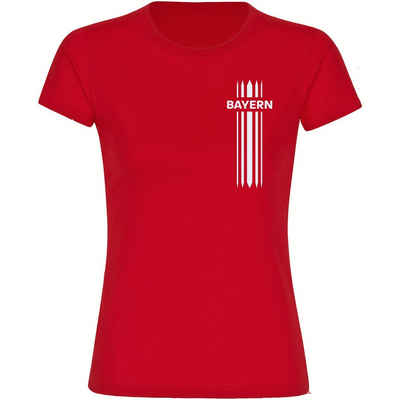 multifanshop T-Shirt Damen Bayern - Streifen - Frauen