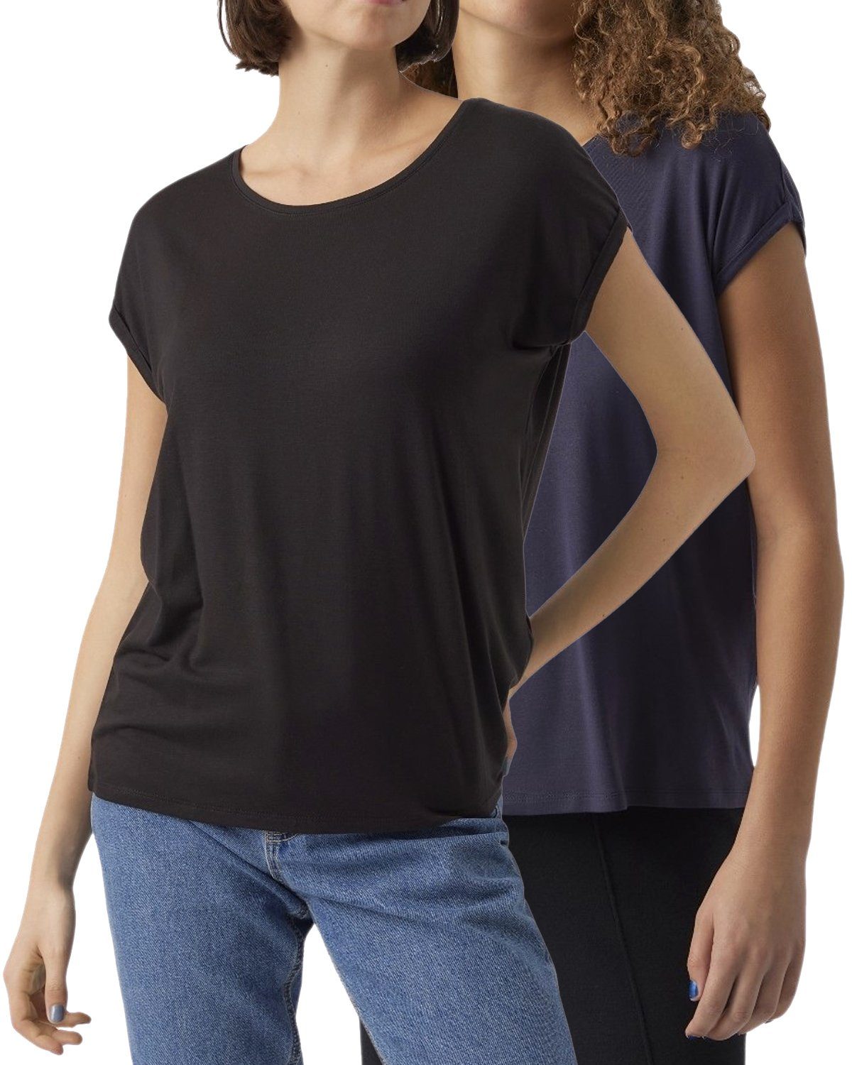 T-Shirt Stilvolles Basic Shirt mit Rundhalsausschnitt