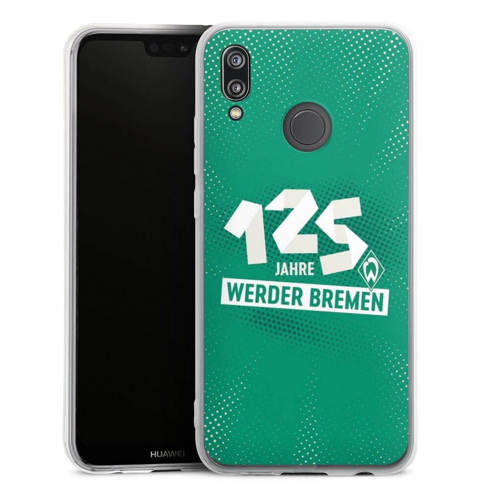 DeinDesign Handyhülle 125 Jahre Werder Bremen Offizielles Lizenzprodukt, Huawei P20 Lite Silikon Hülle Bumper Case Handy Schutzhülle