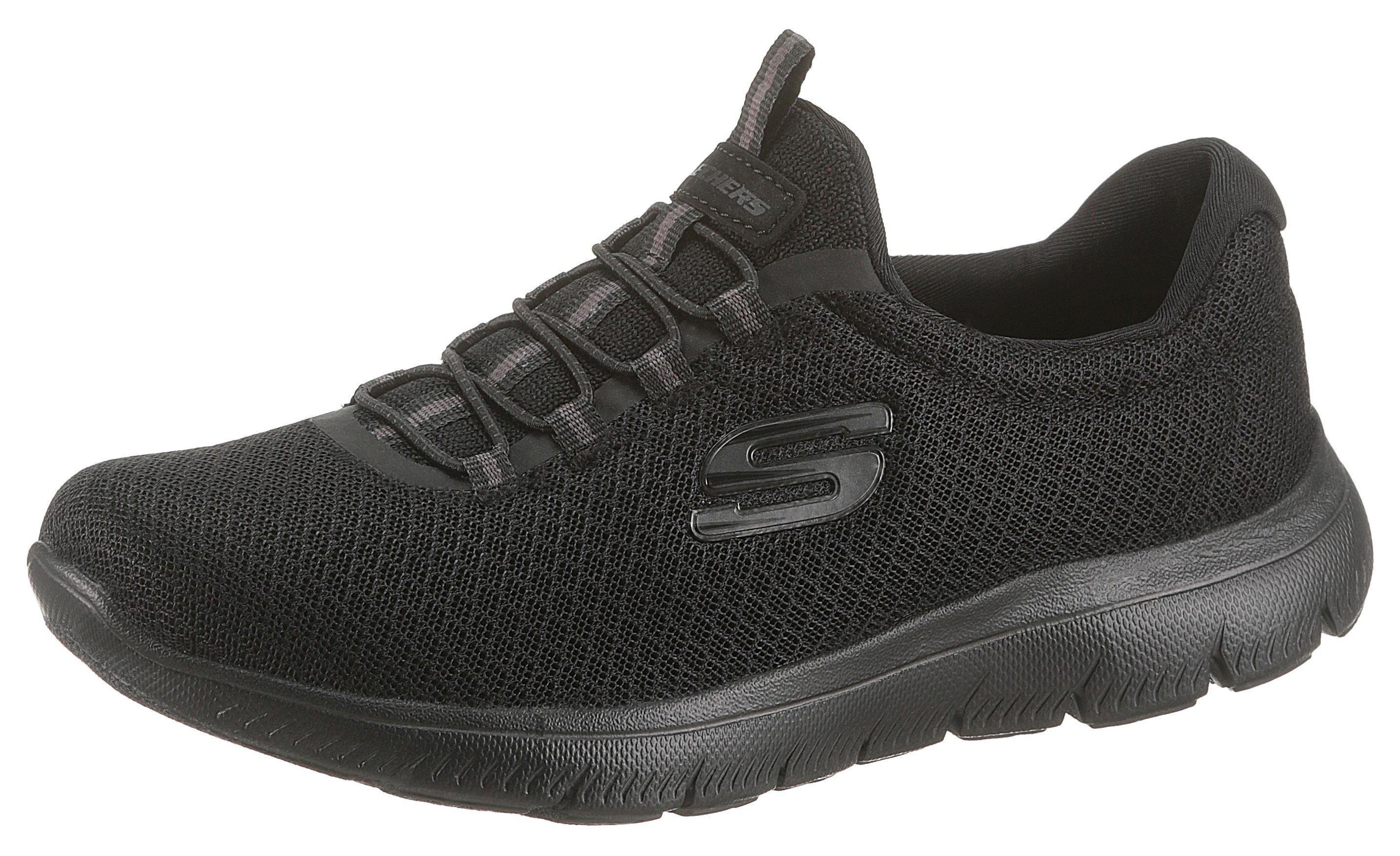 Slip-On Skechers Sneaker Gummizug black/black mit Summits