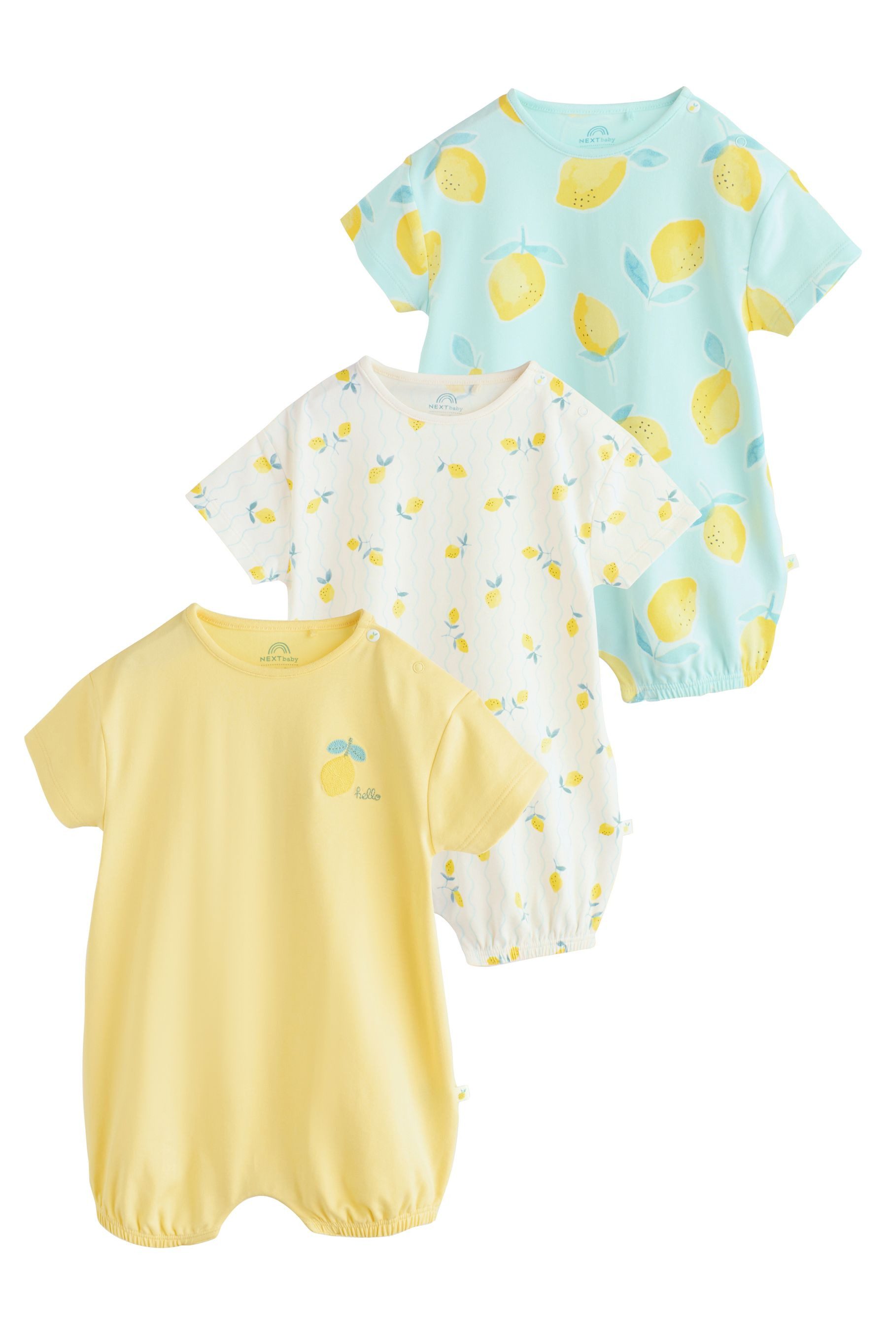 Next Strampler Strampelanzüge aus Jersey, 3er-Pack (3-tlg)