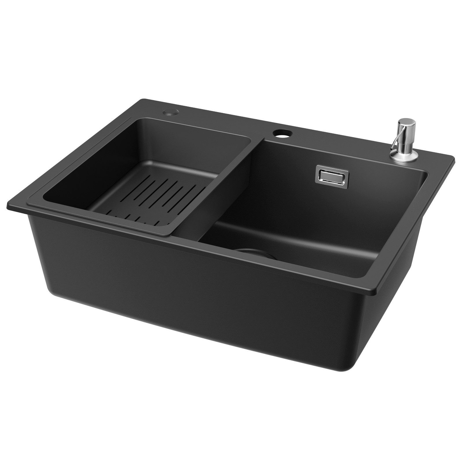 CECIPA MAX Granitspüle 60x45cm Mit Seifenspender, günstig online kaufen